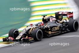 Romain Grosjean (FRA), Lotus F1 Team  13.11.2015. Formula 1 World Championship, Rd 18, Brazilian Grand Prix, Sao Paulo, Brazil, Practice Day.