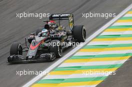 Fernando Alonso (ESP) McLaren MP4-30. 13.11.2015. Formula 1 World Championship, Rd 18, Brazilian Grand Prix, Sao Paulo, Brazil, Practice Day.