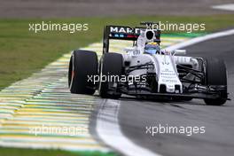 Felipe Massa (BRA), Williams F1 Team  13.11.2015. Formula 1 World Championship, Rd 18, Brazilian Grand Prix, Sao Paulo, Brazil, Practice Day.