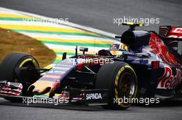 Carlos Sainz Jr (ESP) Scuderia Toro Rosso STR10. 13.11.2015. Formula 1 World Championship, Rd 18, Brazilian Grand Prix, Sao Paulo, Brazil, Practice Day.