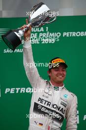 1st place Nico Rosberg (GER) Mercedes AMG F1 W06. 15.11.2015. Formula 1 World Championship, Rd 18, Brazilian Grand Prix, Sao Paulo, Brazil, Race Day.
