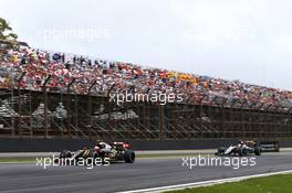 Pastor Maldonado (VEN) Lotus F1 E23. 15.11.2015. Formula 1 World Championship, Rd 18, Brazilian Grand Prix, Sao Paulo, Brazil, Race Day.