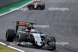 Nico Hulkenberg (GER), Sahara Force India  15.11.2015. Formula 1 World Championship, Rd 18, Brazilian Grand Prix, Sao Paulo, Brazil, Race Day.