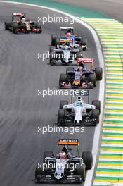 Nico Hulkenberg (GER) Sahara Force India F1 VJM08. 15.11.2015. Formula 1 World Championship, Rd 18, Brazilian Grand Prix, Sao Paulo, Brazil, Race Day.