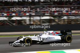 Valtteri Bottas (FIN) Williams FW37. 15.11.2015. Formula 1 World Championship, Rd 18, Brazilian Grand Prix, Sao Paulo, Brazil, Race Day.