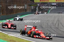 Sebastian Vettel (GER) Ferrari SF15-T. 15.11.2015. Formula 1 World Championship, Rd 18, Brazilian Grand Prix, Sao Paulo, Brazil, Race Day.