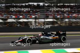 Nico Hulkenberg (GER) Sahara Force India F1 VJM08. 15.11.2015. Formula 1 World Championship, Rd 18, Brazilian Grand Prix, Sao Paulo, Brazil, Race Day.