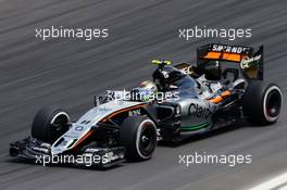 Sergio Perez (MEX) Sahara Force India F1 VJM08. 15.11.2015. Formula 1 World Championship, Rd 18, Brazilian Grand Prix, Sao Paulo, Brazil, Race Day.