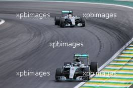 Nico Rosberg (GER) Mercedes AMG F1 W06. 15.11.2015. Formula 1 World Championship, Rd 18, Brazilian Grand Prix, Sao Paulo, Brazil, Race Day.