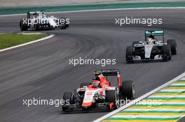 Alexander Rossi (USA) Manor Marussia F1 Team. 15.11.2015. Formula 1 World Championship, Rd 18, Brazilian Grand Prix, Sao Paulo, Brazil, Race Day.