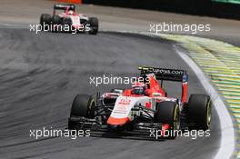 Alexander Rossi (USA) Manor Marussia F1 Team. 15.11.2015. Formula 1 World Championship, Rd 18, Brazilian Grand Prix, Sao Paulo, Brazil, Race Day.