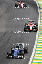 Marcus Ericsson (SWE) Sauber C34. 15.11.2015. Formula 1 World Championship, Rd 18, Brazilian Grand Prix, Sao Paulo, Brazil, Race Day.