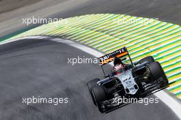 Nico Hulkenberg (GER) Sahara Force India F1 VJM08. 14.11.2015. Formula 1 World Championship, Rd 18, Brazilian Grand Prix, Sao Paulo, Brazil, Qualifying Day.