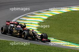 Pastor Maldonado (VEN), Lotus F1 Team  14.11.2015. Formula 1 World Championship, Rd 18, Brazilian Grand Prix, Sao Paulo, Brazil, Qualifying Day.