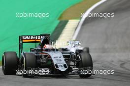 Nico Hulkenberg (GER) Sahara Force India F1 VJM08. 14.11.2015. Formula 1 World Championship, Rd 18, Brazilian Grand Prix, Sao Paulo, Brazil, Qualifying Day.