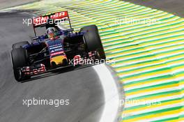 Carlos Sainz Jr (ESP) Scuderia Toro Rosso STR10. 14.11.2015. Formula 1 World Championship, Rd 18, Brazilian Grand Prix, Sao Paulo, Brazil, Qualifying Day.
