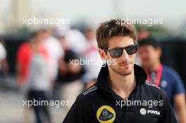 Romain Grosjean (FRA) Lotus F1 Team. 14.11.2015. Formula 1 World Championship, Rd 18, Brazilian Grand Prix, Sao Paulo, Brazil, Qualifying Day.