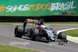 Nico Hulkenberg (GER), Sahara Force India  14.11.2015. Formula 1 World Championship, Rd 18, Brazilian Grand Prix, Sao Paulo, Brazil, Qualifying Day.