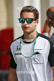Stoffel Vandoorne (BEL) McLaren Test and Reserve Driver. 14.11.2015. Formula 1 World Championship, Rd 18, Brazilian Grand Prix, Sao Paulo, Brazil, Qualifying Day.