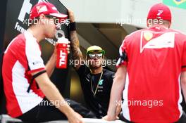 Lewis Hamilton (GBR) Mercedes AMG F1 on the drivers parade. 15.11.2015. Formula 1 World Championship, Rd 18, Brazilian Grand Prix, Sao Paulo, Brazil, Race Day.