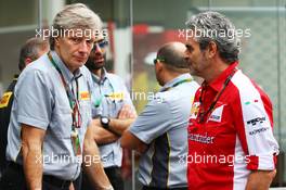 Maurizio Arrivabene (ITA) Ferrari Team Principal (Right). 15.11.2015. Formula 1 World Championship, Rd 18, Brazilian Grand Prix, Sao Paulo, Brazil, Race Day.