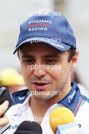 Felipe Massa (BRA) Williams with the media. 12.11.2015. Formula 1 World Championship, Rd 18, Brazilian Grand Prix, Sao Paulo, Brazil, Preparation Day.