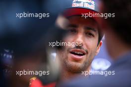 Daniel Ricciardo (AUS) Red Bull Racing with the media. 12.11.2015. Formula 1 World Championship, Rd 18, Brazilian Grand Prix, Sao Paulo, Brazil, Preparation Day.