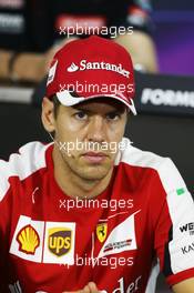 Sebastian Vettel (GER) Ferrari in the FIA Press Conference. 12.11.2015. Formula 1 World Championship, Rd 18, Brazilian Grand Prix, Sao Paulo, Brazil, Preparation Day.