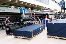 Red Bull Racing unpack their freight in the pits. 12.11.2015. Formula 1 World Championship, Rd 18, Brazilian Grand Prix, Sao Paulo, Brazil, Preparation Day.