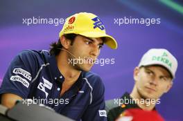 Felipe Nasr (BRA) Sauber F1 Team in the FIA Press Conference. 12.11.2015. Formula 1 World Championship, Rd 18, Brazilian Grand Prix, Sao Paulo, Brazil, Preparation Day.