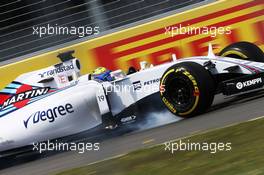 Felipe Massa (BRA) Williams FW37 locks up under braking. 05.06.2015. Formula 1 World Championship, Rd 7, Canadian Grand Prix, Montreal, Canada, Practice Day.