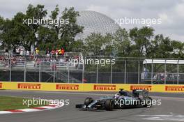 Lewis Hamilton (GBR) Mercedes AMG F1 W06 spins in the first practice session. 05.06.2015. Formula 1 World Championship, Rd 7, Canadian Grand Prix, Montreal, Canada, Practice Day.