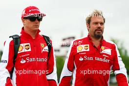 (L to R): Kimi Raikkonen (FIN) Ferrari and Gino Rosato (CDN) Ferrari. 05.06.2015. Formula 1 World Championship, Rd 7, Canadian Grand Prix, Montreal, Canada, Practice Day.