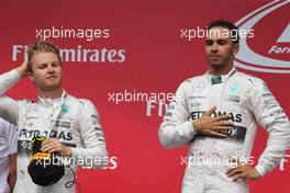 Lewis Hamilton (GBR), Mercedes AMG F1 Team and Nico Rosberg (GER), Mercedes AMG F1 Team  07.06.2015. Formula 1 World Championship, Rd 7, Canadian Grand Prix, Montreal, Canada, Race Day.