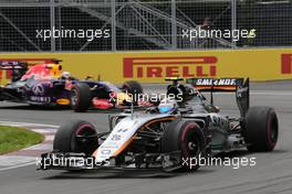 Sergio Perez (MEX), Sahara Force India  07.06.2015. Formula 1 World Championship, Rd 7, Canadian Grand Prix, Montreal, Canada, Race Day.