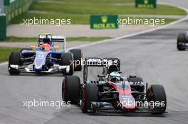 Fernando Alonso (ESP) McLaren MP4-30. 07.06.2015. Formula 1 World Championship, Rd 7, Canadian Grand Prix, Montreal, Canada, Race Day.