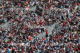 Fans in the grandstand. 06.06.2015. Formula 1 World Championship, Rd 7, Canadian Grand Prix, Montreal, Canada, Qualifying Day.