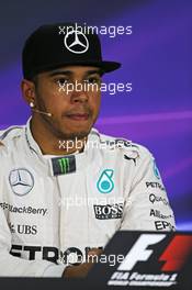 Lewis Hamilton (GBR) Mercedes AMG F1 in the FIA Press Conference. 06.06.2015. Formula 1 World Championship, Rd 7, Canadian Grand Prix, Montreal, Canada, Qualifying Day.