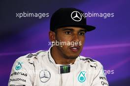 Lewis Hamilton (GBR) Mercedes AMG F1 in the FIA Press Conference. 06.06.2015. Formula 1 World Championship, Rd 7, Canadian Grand Prix, Montreal, Canada, Qualifying Day.