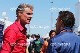 (L to R): David Coulthard (GBR) Red Bull Racing and Scuderia Toro Advisor / BBC Television Commentator with Jean Alesi (FRA). 06.06.2015. Formula 1 World Championship, Rd 7, Canadian Grand Prix, Montreal, Canada, Qualifying Day.