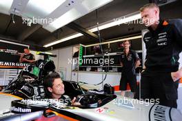 Javier Hernandez (MEX) Manchester Utd Football Player with the Sahara Force India F1 Team. 07.06.2015. Formula 1 World Championship, Rd 7, Canadian Grand Prix, Montreal, Canada, Race Day.