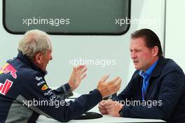 (L to R): Dr Helmut Marko (AUT) Red Bull Motorsport Consultant with Jos Verstappen (NLD). 07.06.2015. Formula 1 World Championship, Rd 7, Canadian Grand Prix, Montreal, Canada, Race Day.