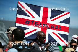 A flag for Lewis Hamilton (GBR) Mercedes AMG F1. 04.06.2015. Formula 1 World Championship, Rd 7, Canadian Grand Prix, Montreal, Canada, Preparation Day.