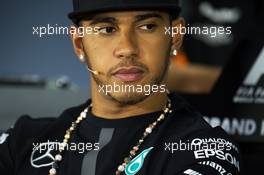 Lewis Hamilton (GBR) Mercedes AMG F1 in the FIA Press Conference. 04.06.2015. Formula 1 World Championship, Rd 7, Canadian Grand Prix, Montreal, Canada, Preparation Day.