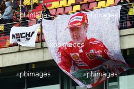 Banners for Kimi Raikkonen (FIN) Ferrari. 10.04.2015. Formula 1 World Championship, Rd 3, Chinese Grand Prix, Shanghai, China, Practice Day.