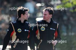Jolyon Palmer (GBR), Lotus F1 Team and Alan Permane (GBR) Lotus F1 Team Trackside Operations   10.04.2015. Formula 1 World Championship, Rd 3, Chinese Grand Prix, Shanghai, China, Practice Day.