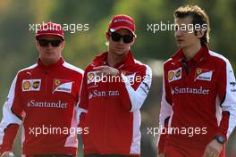 Kimi Raikkonen (FIN), Scuderia Ferrari and Esteban Gutierrez (MEX), Scuderia Ferrari  10.04.2015. Formula 1 World Championship, Rd 3, Chinese Grand Prix, Shanghai, China, Practice Day.