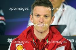 James Allison (GBR) Ferrari Chassis Technical Director in the FIA Press Conference. 10.04.2015. Formula 1 World Championship, Rd 3, Chinese Grand Prix, Shanghai, China, Practice Day.