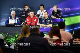 The FIA Press Conference (From back row (L to R)): James Key (GBR) Scuderia Toro Rosso Technical Director; Yasuhisa Arai (JPN) Honda Motorsport Chief Officer; Andrew Green (GBR) Sahara Force India F1 Team Technical Director; Pat Symonds (GBR) Williams Chief Technical Officer; James Allison (GBR) Ferrari Chassis Technical Director; Paul Monaghan (GBR) Red Bull Racing Chief Engineer.  10.04.2015. Formula 1 World Championship, Rd 3, Chinese Grand Prix, Shanghai, China, Practice Day.