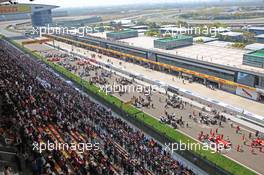 The grid before the start of the race. 12.04.2015. Formula 1 World Championship, Rd 3, Chinese Grand Prix, Shanghai, China, Race Day.